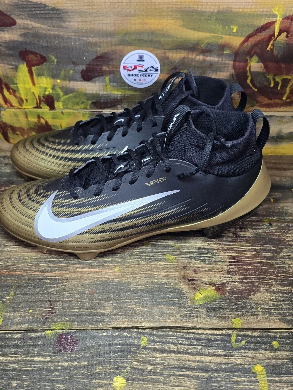 Nike Air Zoom Vapor Pro‎ 1 Football Cleats Black Gold FB3298-003 Men’s Sz 10.5